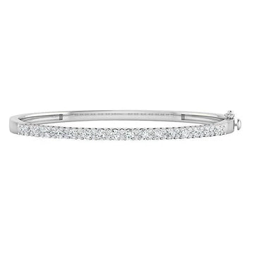 Bracciale Tennis Donna Vero Diamante 2.50 Ct Oro Bianco 14K