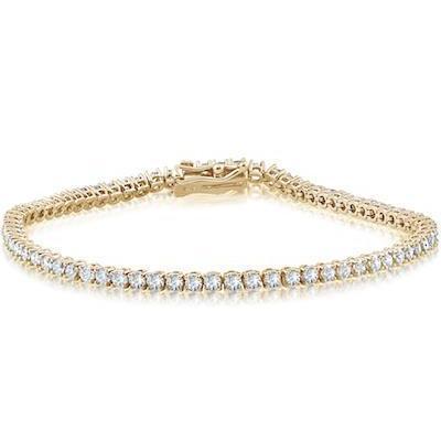 Bracciale Tennis Scintillante Con Naturale Diamanti Incastonati 7 Carati Yg 14K
