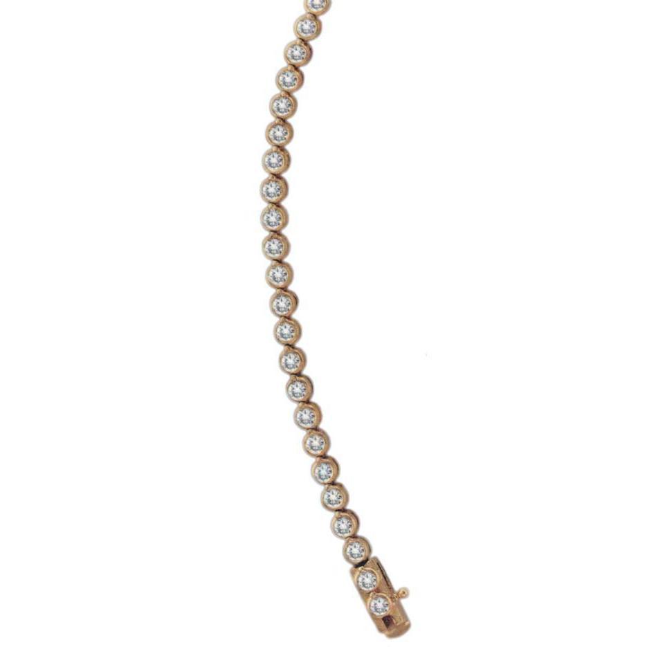Bracciale Tennis Scintillante In Oro Giallo 14K Con Naturale Diamanti 2 Carati Novità