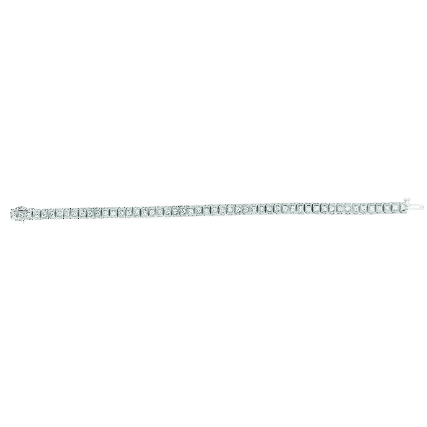 Bracciale Tennis Vero Diamante 5.10 Carati Oro Bianco 14K