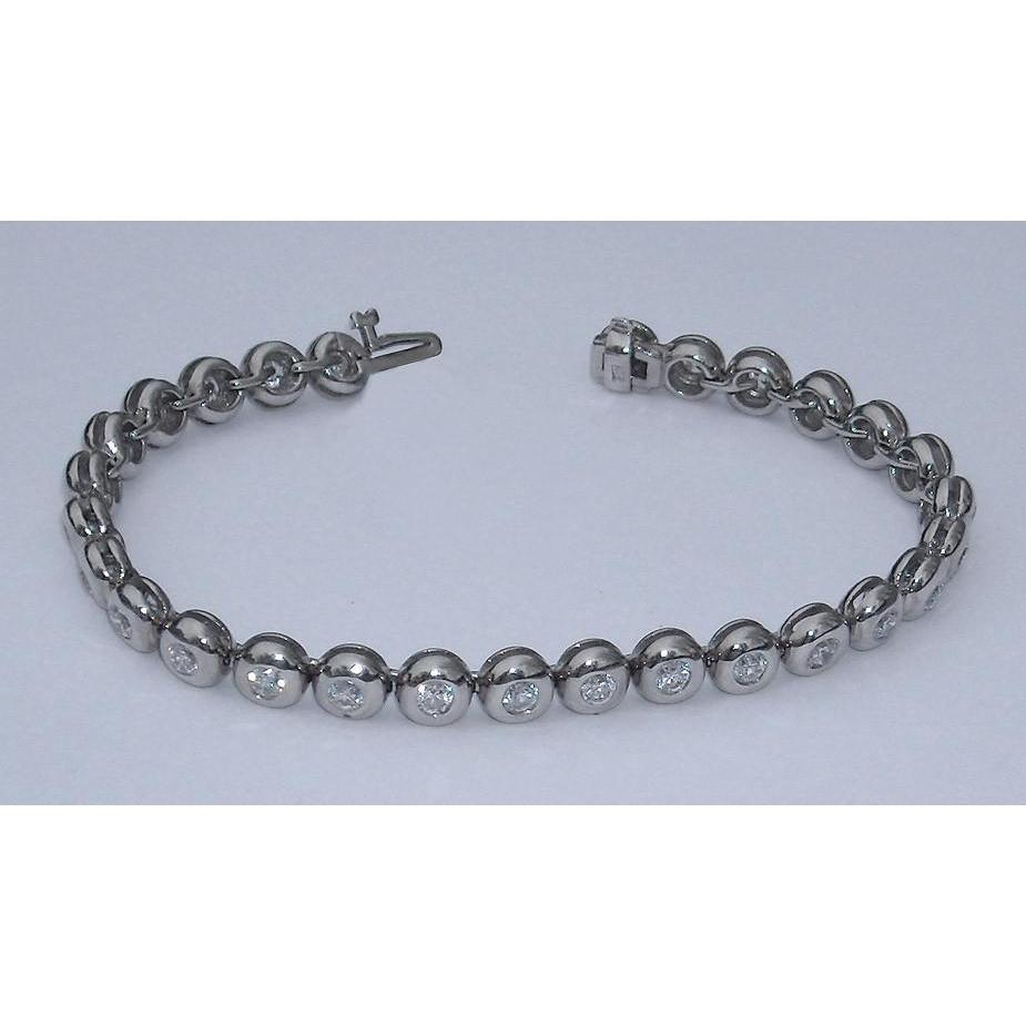 Bracciale Tennis Vs Full Bezel 5.60 Carati Genuino Diamante Nuovo