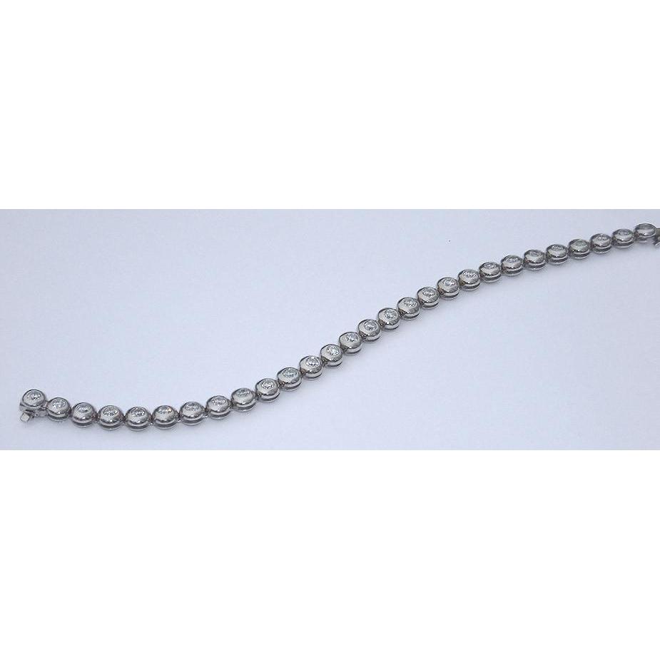 Bracciale Tennis Vs Full Bezel 5.60 Carati Genuino Diamante Nuovo