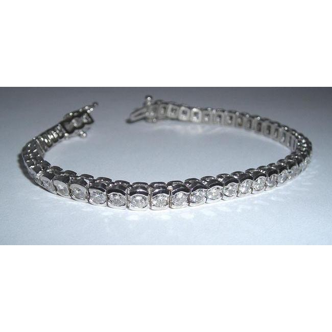 Bracciale Tennis Vs Jewelry Hand Gold Da 7.35 Carati Con Vero Diamanti
