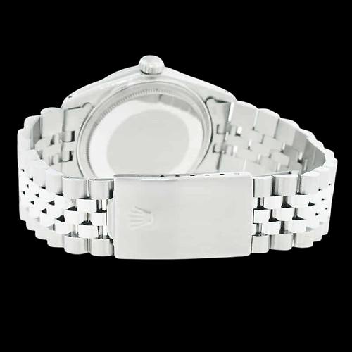 Bracciale acciaio inossidabile giubileo Rolex Lunetta con diamanti Quadrante romano grigio IMPOSTAZIONE RAPIDA