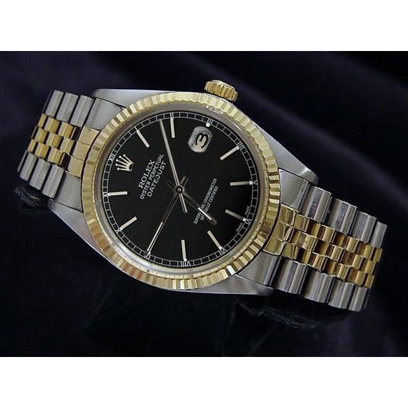 Bracciale giubileo con Datejust Orologio da uomo Rolex con quadrante bastoncino IMPOSTAZIONE RAPIDA