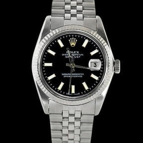 Bracciale giubileo in acciaio inossidabile Rolex Datejust nero