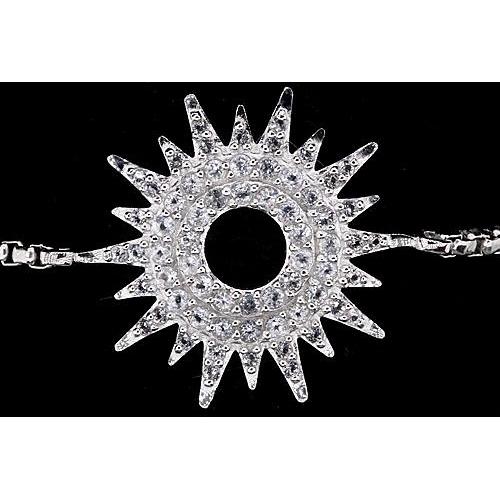 Braccialetto Di Vero Diamanti 12 Carati Gioielli Sunburst In Oro Bianco Da Donna Novità