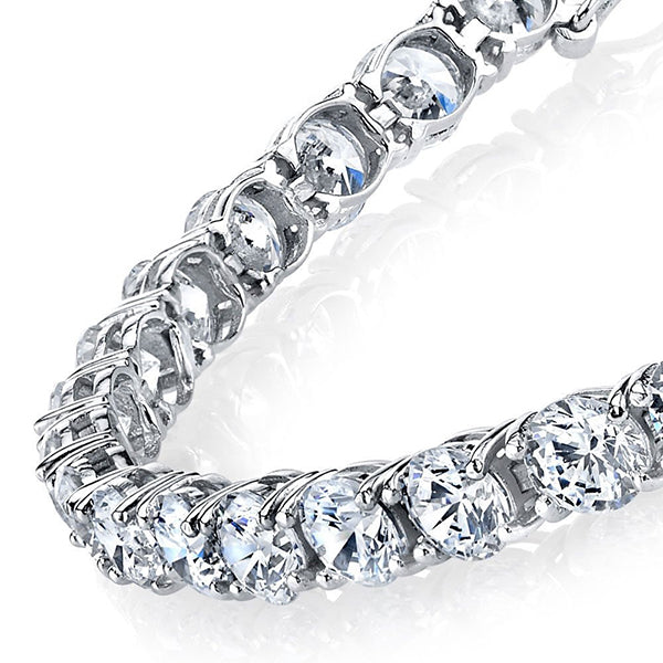 Bracciale Tennis in Oro Bianco 14K Con Vero Diamanti Brillanti Taglio Tondo 6 Carati