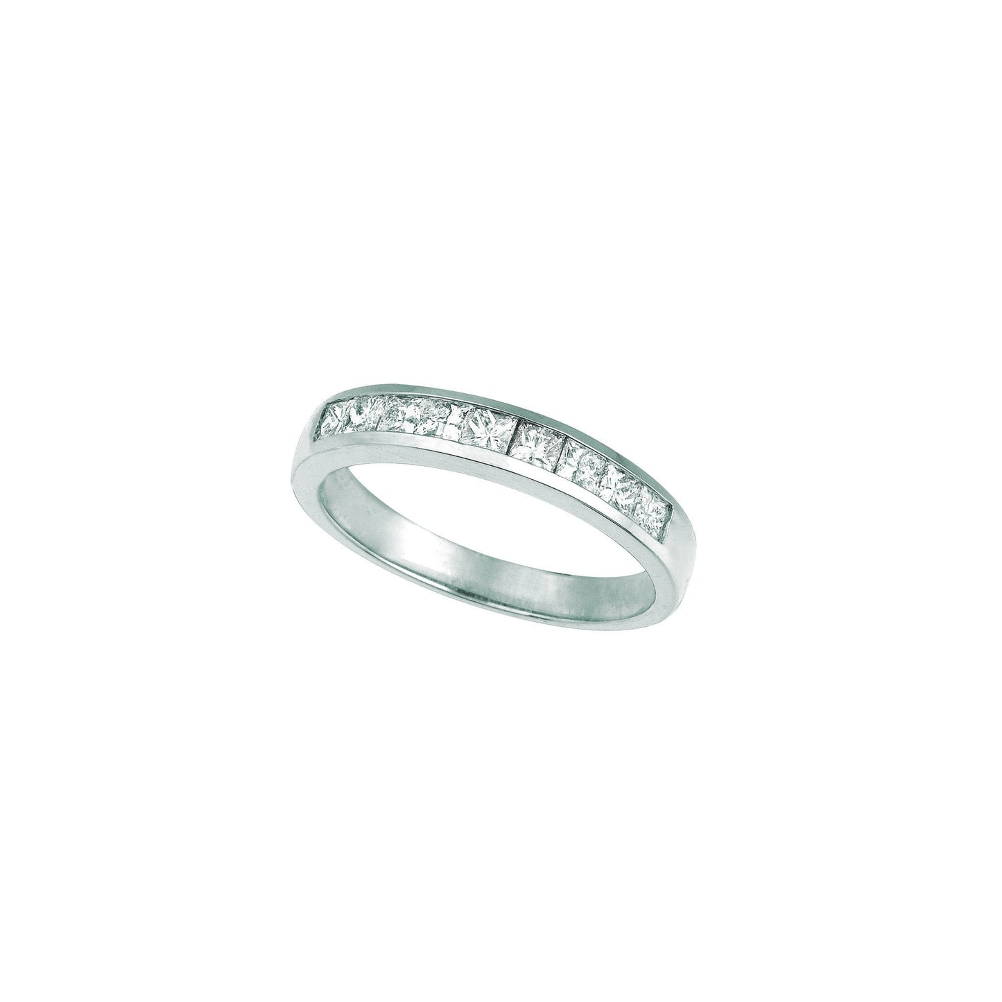 Cinturino In Oro Bianco 14K Con Vero Diamanti Taglio Principessa 2.25 Carati