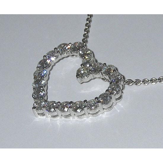 Collana Cuore Di Genuino Diamanti
