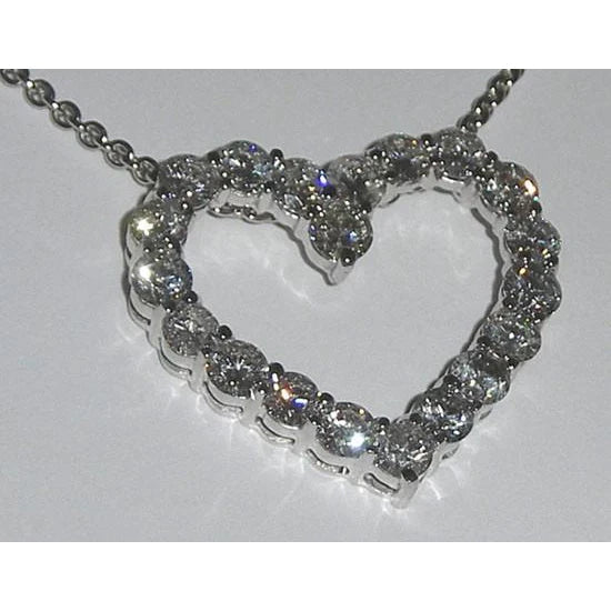 Collana Cuore Di Genuino Diamanti