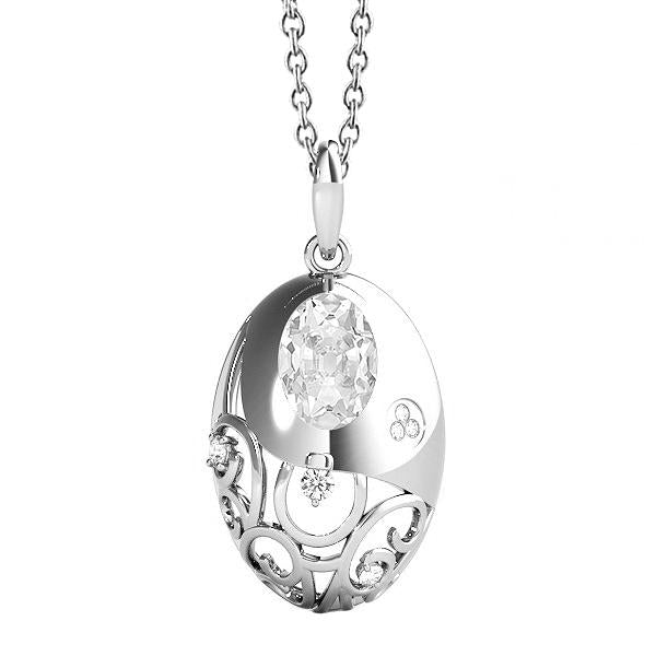 vero round diamante 2.50carati pendente vista frontale
