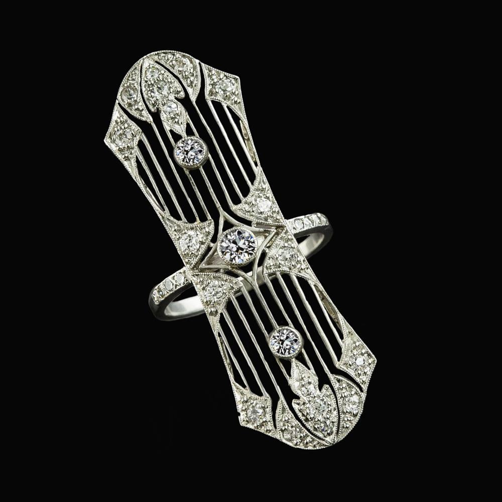 Come I Gioielli Edoardiani Anello Da Donna Rotondo Vecchio Minatore Genuino Diamante Oro 1,25 Ct