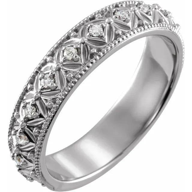 Comfort Fit Wedding Band 1.20 Carati Genuino Diamante Gioielli In Stile Vintage