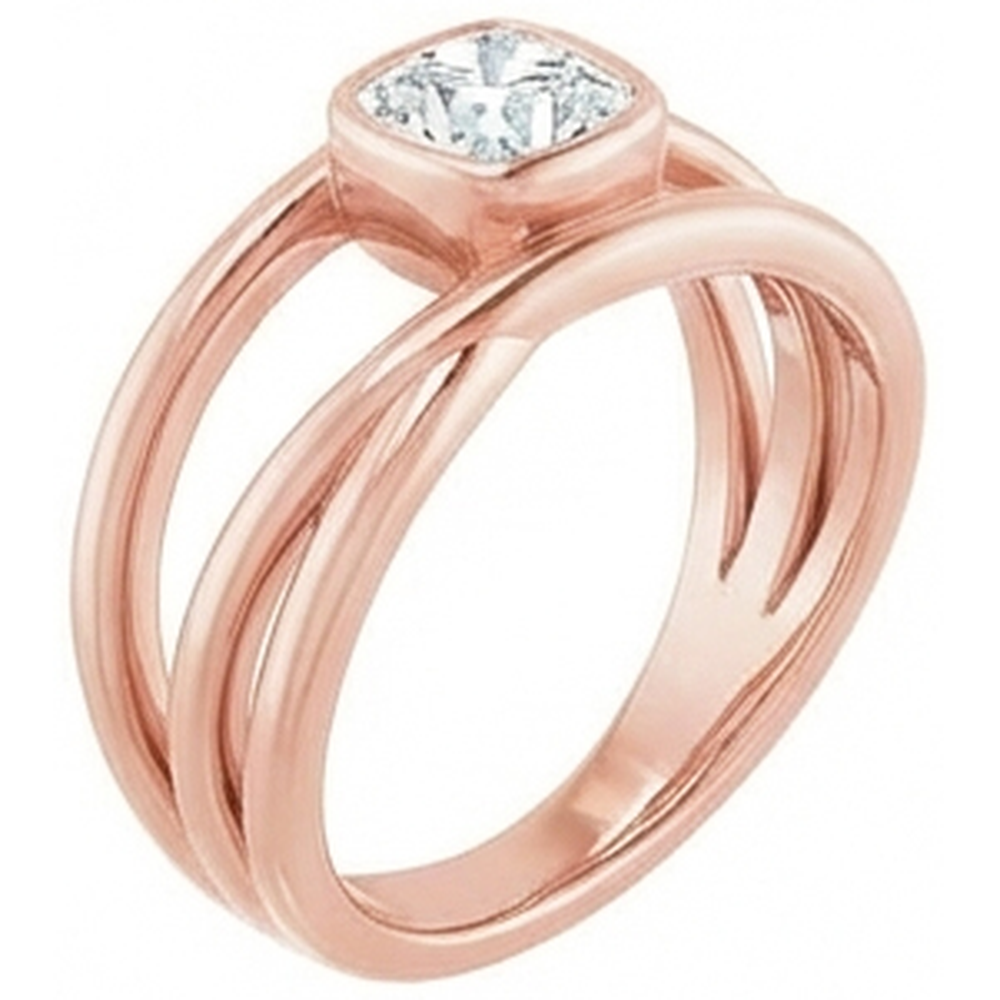 Cuscino Vecchio Minatore Genuino Diamante Naturale Autentico ( non creato in laboratorio ) Solitario Anello Lunetta Set Oro 2,50 Carati