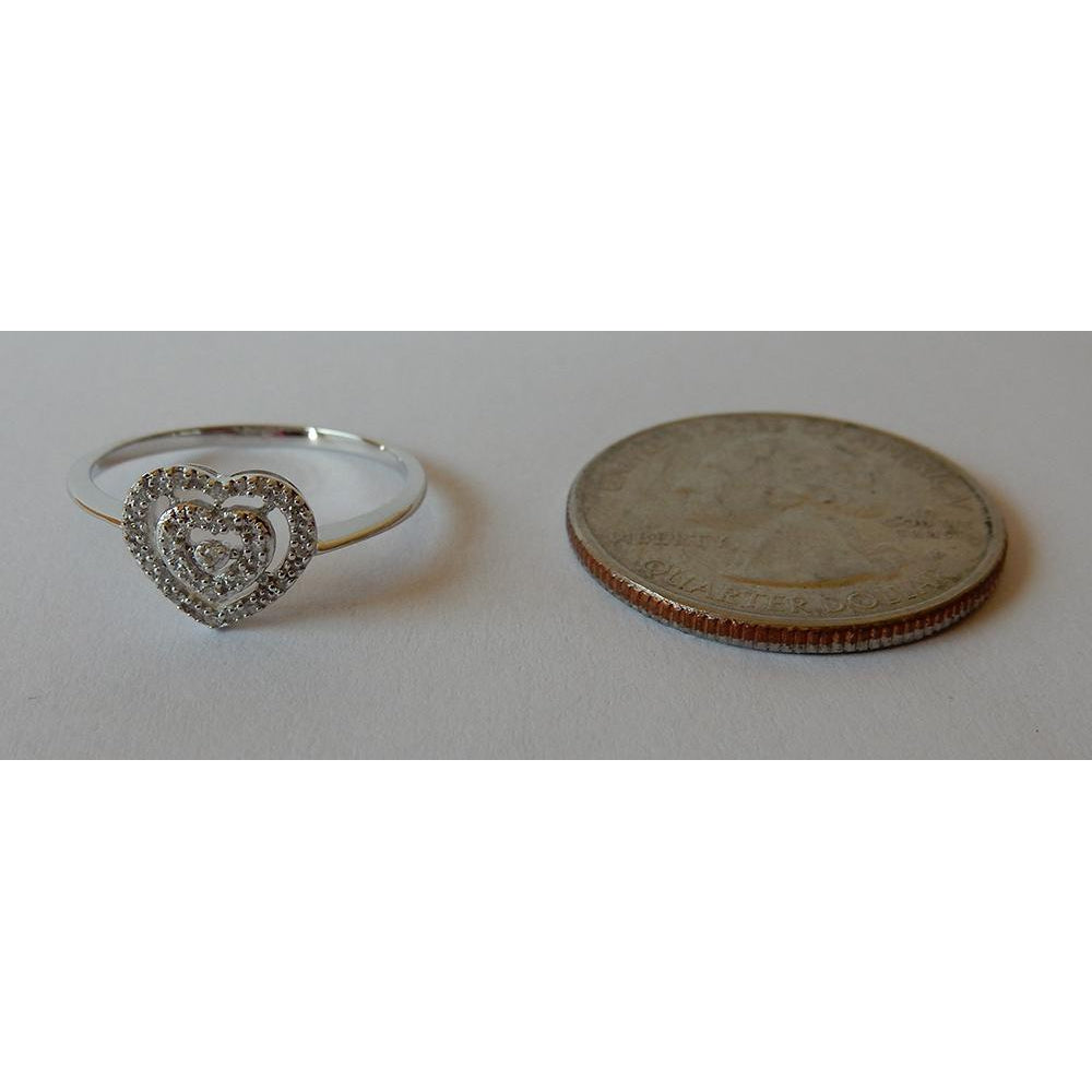 Diamante Fine Taglio Brillante Anello Halo in Oro Bianco 14K – vista dall'alto