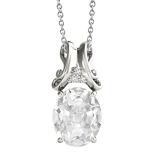 Brillante Pendente a Goccia 5,50-carati Oro 14 Carati Bianco – vista principale