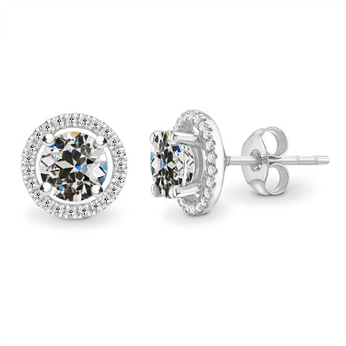 Diamante Fine Orecchini 3,50 carati Oro 14 Carati Bianco – vista principale