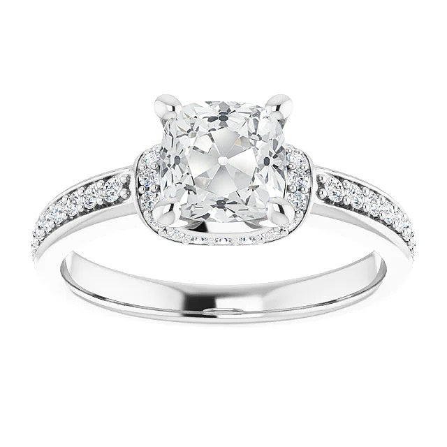 Anello Nuziale Oro Bianco 14K con Brillante – vista principale