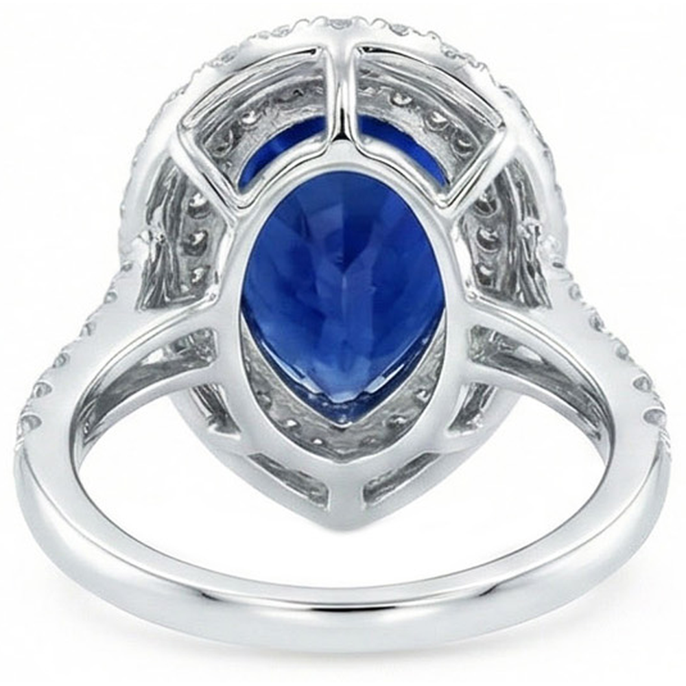 Enorme Zaffiro Anello