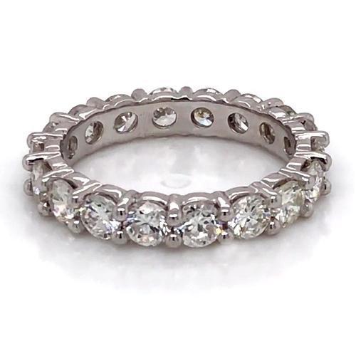 Eternity Band Naturale Diamante Rotondo 3.60 Carati Oro Bianco 14K