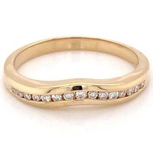 Fascia Anniversario Genuino Diamante 0.75 Carati Donna Oro Giallo Novità