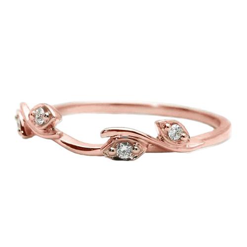 Fascia Di Naturale Diamanti 0.20 Carati Oro Rosa 14K Gioielli Fantasia