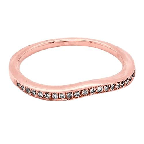 Fascia Per Anniversario Di Matrimonio 0.75 Carati Con Genuino Diamanti Rotondi F Vs1 In Oro Rosa 14K