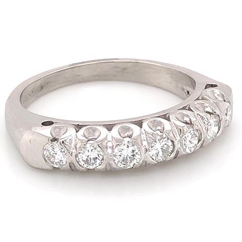 Fascia Per L'Anniversario Di Vero Diamanti 1.40 Carati F Vs1 Gioielli In Oro Bianco Novità