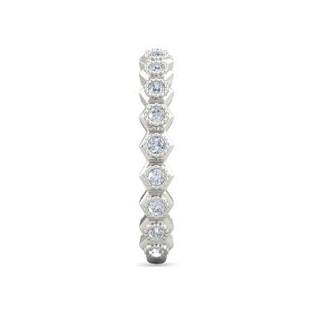 Fascia Per Anniversario Di Matrimonio Con Naturale Diamanti 1.90 Carati Hexagon Milgrain Jewelry