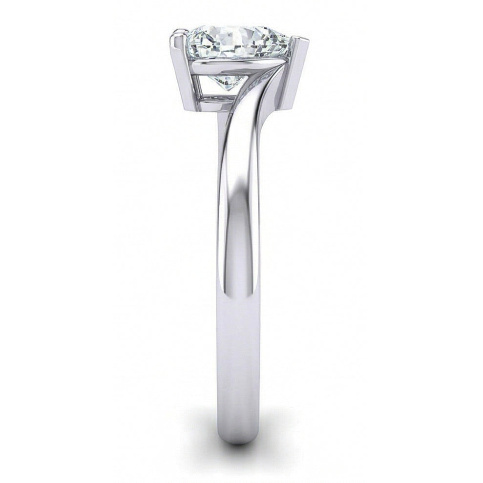 Fede Nuziale Con Naturale Diamante Solitario A Forma Di Cuore Scintillante Da 1.75 Ct