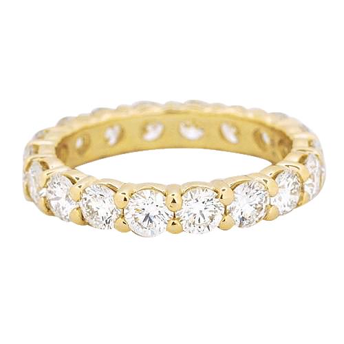 Fede Nuziale Con Vero Diamante Eterno 3.60 Carati Gioielli In Oro Giallo Novità