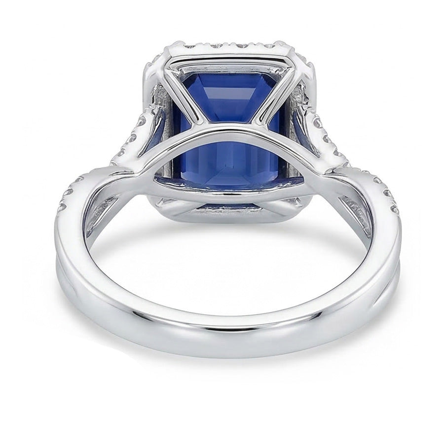 vero round diamante 3.50carati fede eternity vista di profilo
