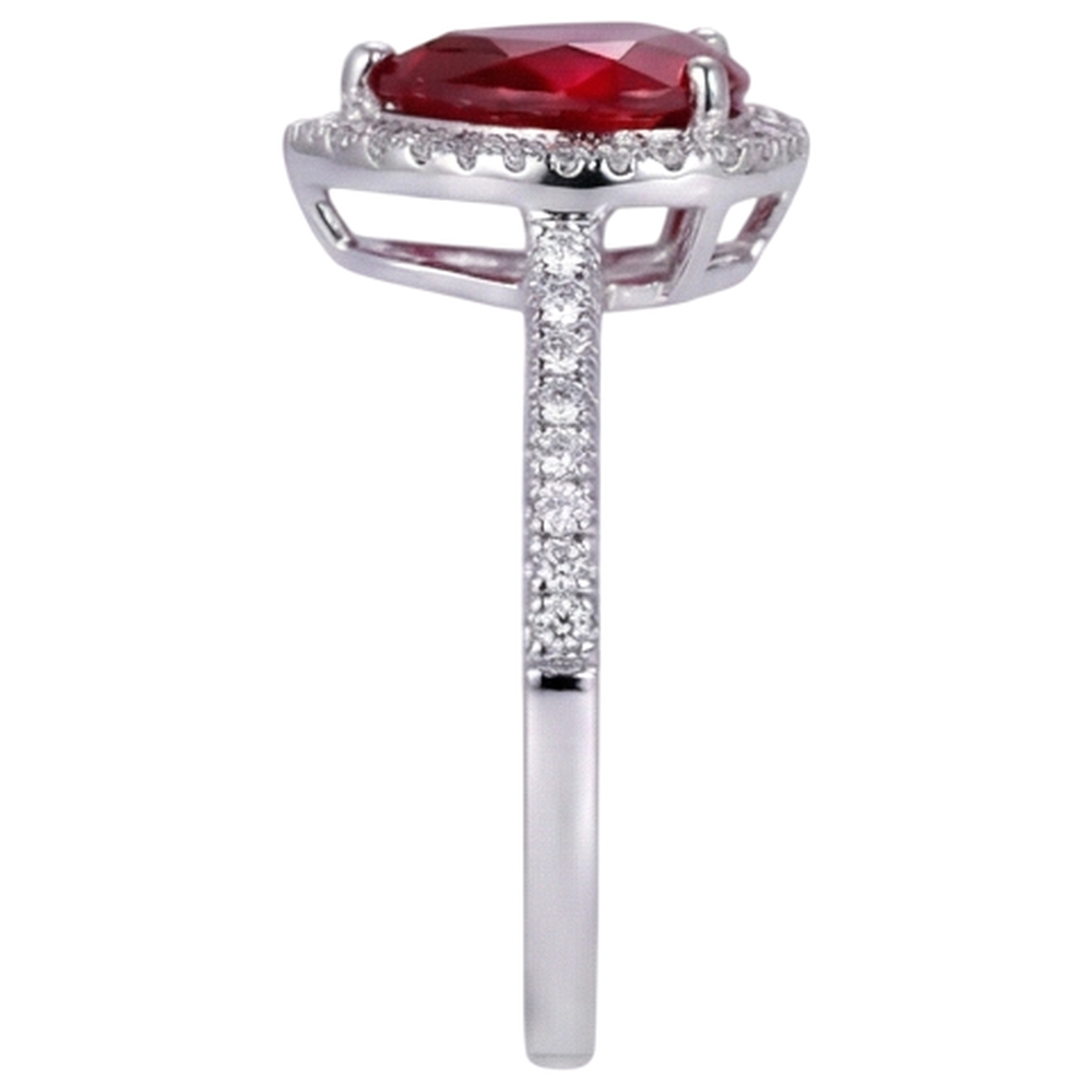 vero pear diamante 3.45carati fede eternity vista dall'alto
