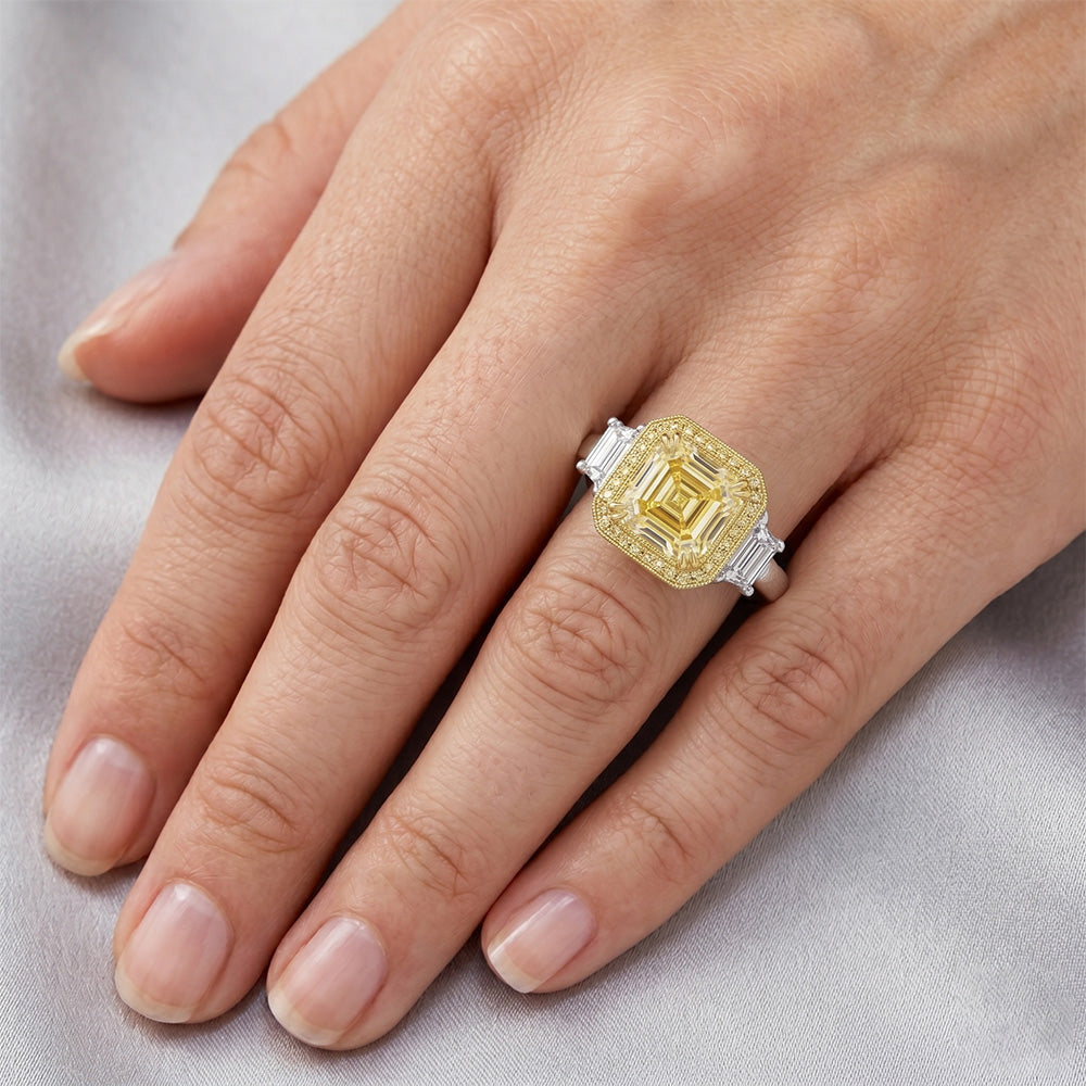 Fine VVS Diamante Giallo Fancy Anello Gioielleria – 2 carati Oro