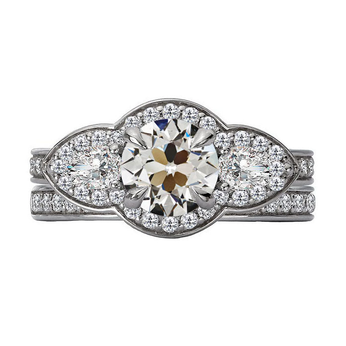 Diamante Anello con Pavé Halo – vista principale
