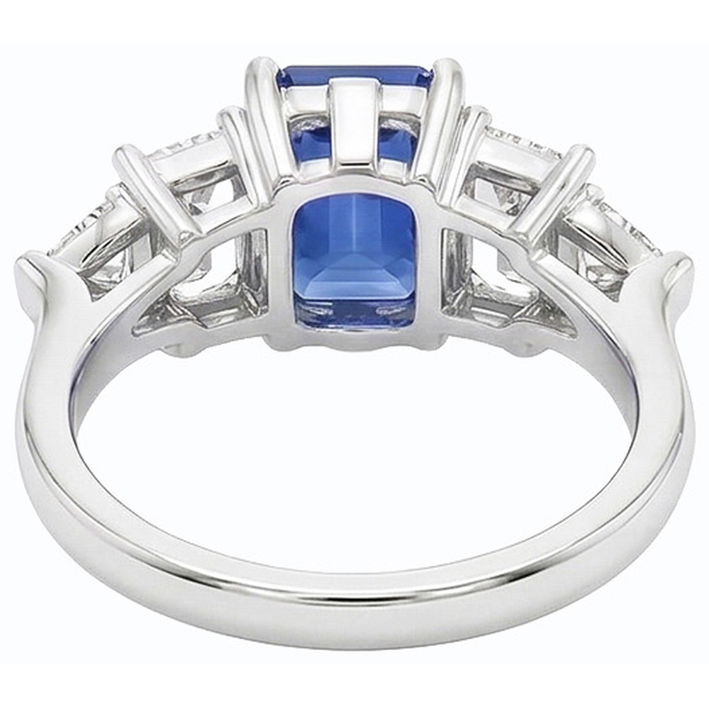 Gemma smeraldo blu zaffiro anello 2.50 carati gioielli in oro con diamanti
