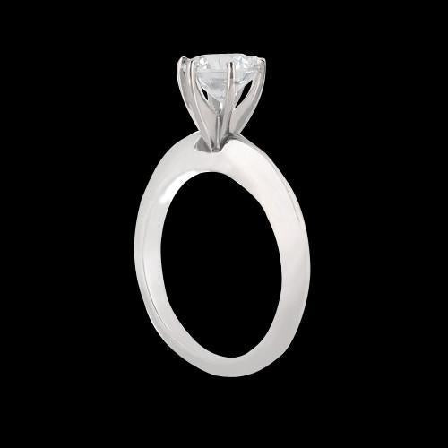 Genuino Diamante Tondo Scintillante Anello Solitario 1.50 Carati