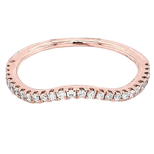 Gioielleria Da Donna In Oro Rosa 14K Con 1 Carato Di Genuino Diamanti Per L'Anniversario Nuovo