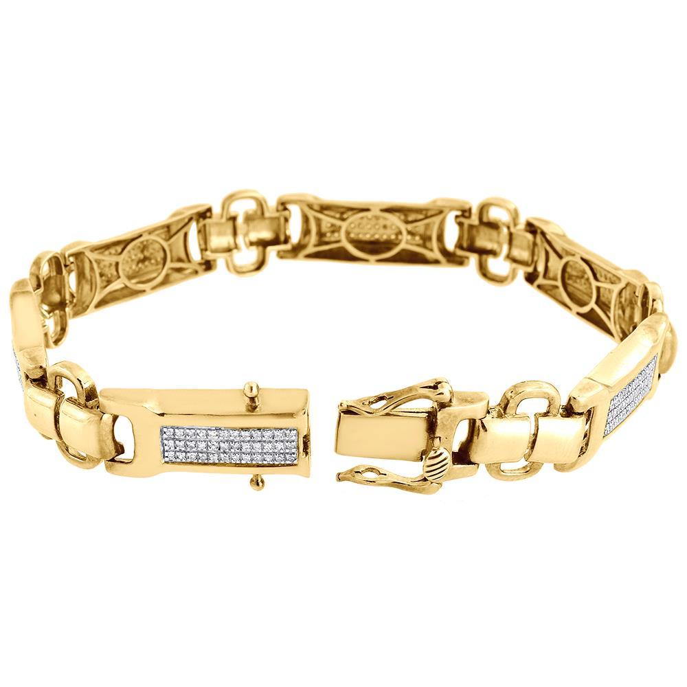 Gioielli Da Uomo Con Bracciale Con Genuino Diamanti Taglio Principessa Da 5 Carati
