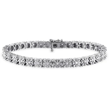 Gioiello Con Bracciale Tennis Con Vero Diamanti Tondi Montatura In Oro Massiccio Da 1,80 Ct Con Taglio A Diamante