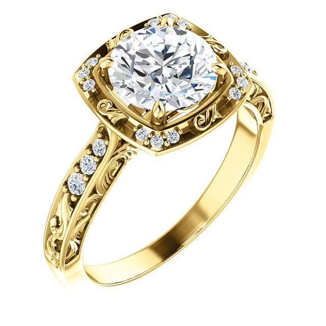 Gioiello Per Anello Anniversario Con Vero Diamanti Tondi Taglio Brillante Da 1,65 Carati