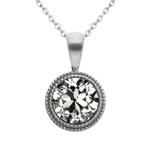 Brillante Pendente 2 carati Oro Bianco 14K – vista principale