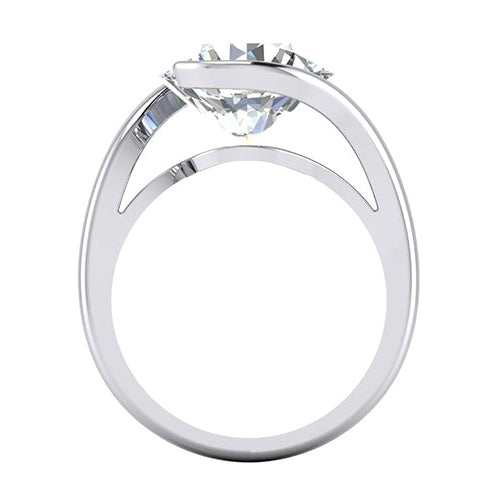 Grandi Anello Con Vero Diamanti 6 Ct Tensione Come Incastonatura