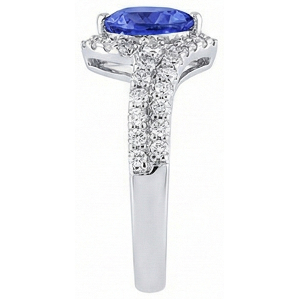vero heart diamante 4carati anello su bianco