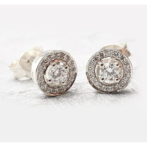 Halo Vero Diamond Studs 1.82 carati