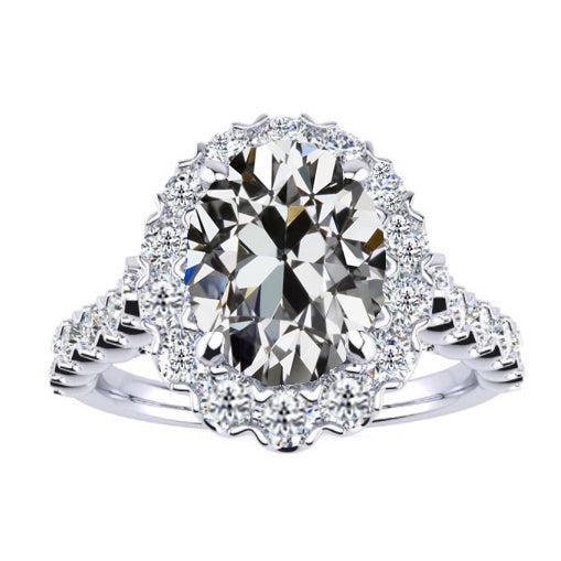 Brillante Anello di Fidanzamento Halo – vista principale