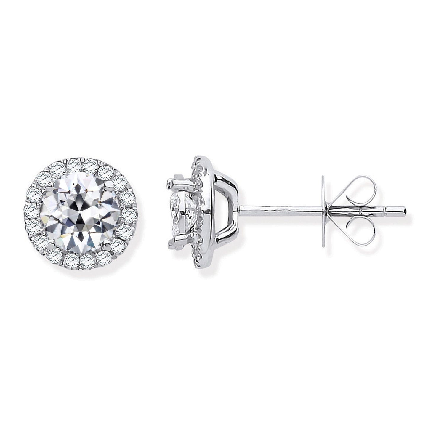 Brillante Orecchini Pendenti 3,50 carati Oro Bianco 14K – vista principale