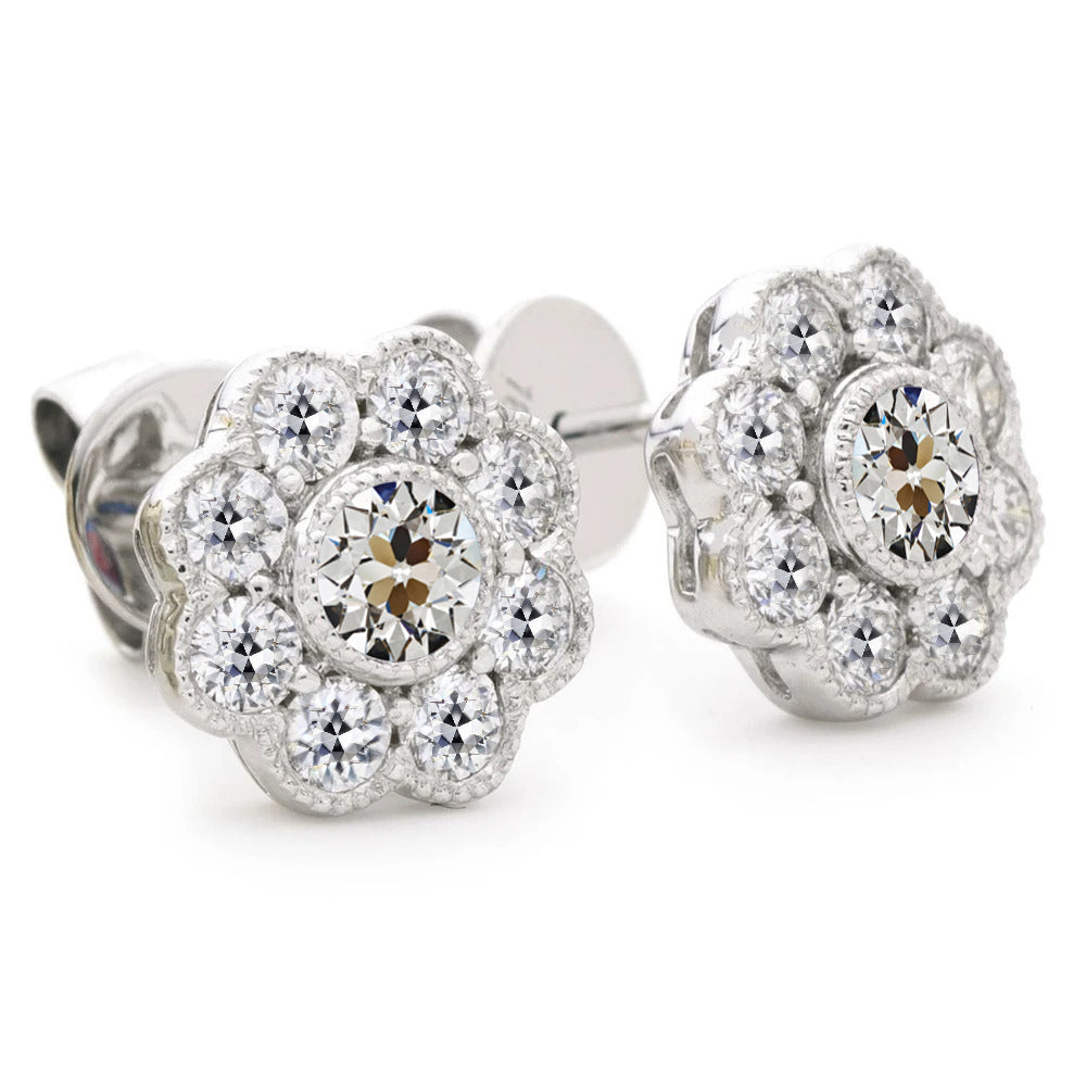 Fatto a mano Diamante Fine Orecchini Pendenti 1 carati – vista principale