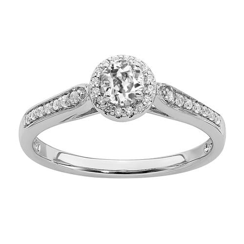 Halo Il Giro Old Mine Cut Naturale Diamante Accent Ring Prong Set 2,75 Carati